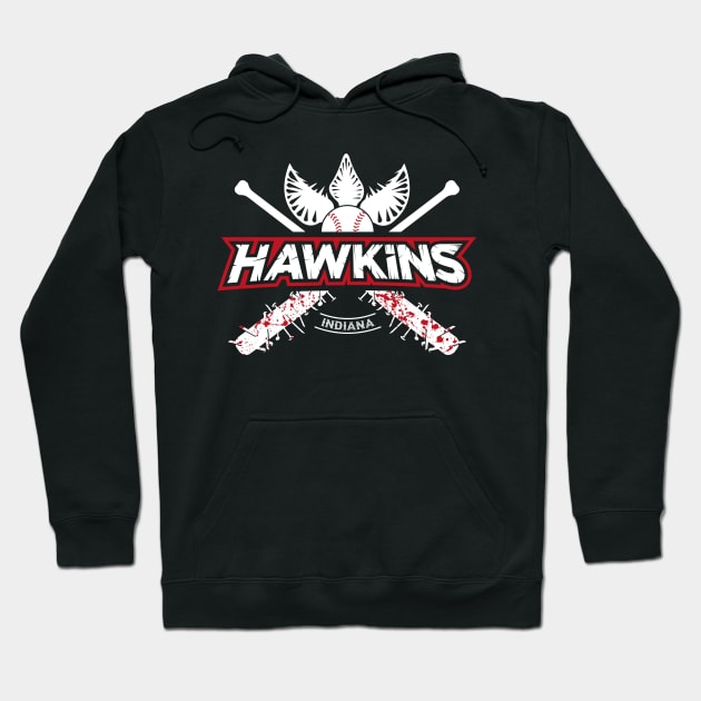 Hawkins Baseball Shirt - Double Sided Print Hoodie by RetroReview